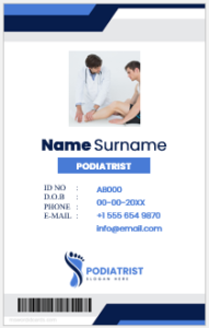 Podiatrist ID badge template