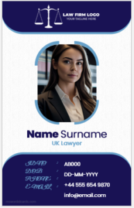 UK Lawyer ID Badge Template