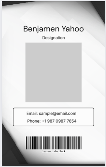 Black and White ID Badge