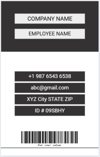 Black and White ID Badge