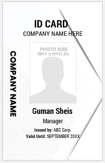 Black and White ID Card Template
