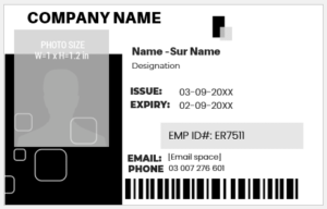 Black and White ID Card Template