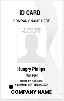 Black and White ID Card Template