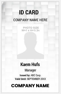 Black and White ID Card Template