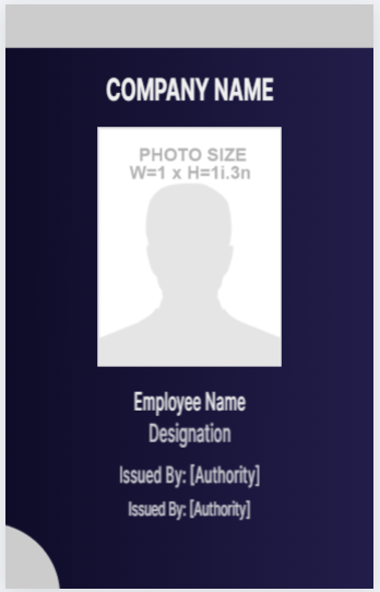 Blue and White ID Badge