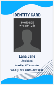 Blue and White ID Badge Template