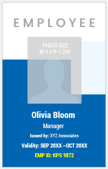 Blue and White ID Badge Template