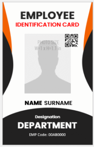 Office Employee ID Badge Template