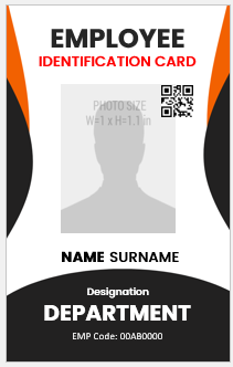 Office Employee ID Badge Template