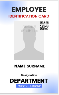 Office Employee ID Badge Template