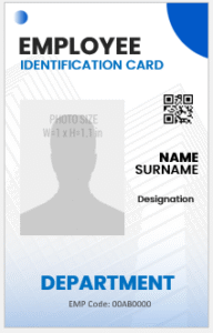 Office Employee ID Badge Template