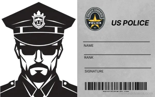 US Police ID Card -Edit