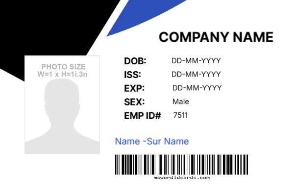 Employee ID Badge Format -EDIT