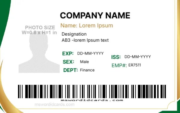 Employee ID Card Format -EDIT