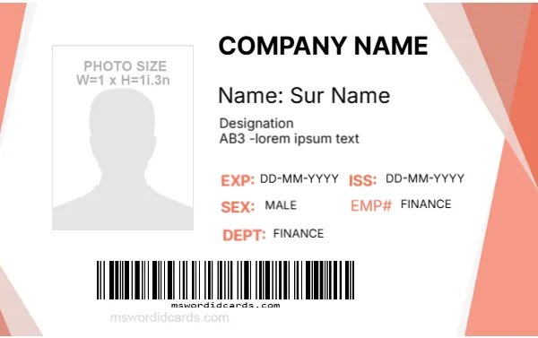 Employee ID Card Format -EDIT