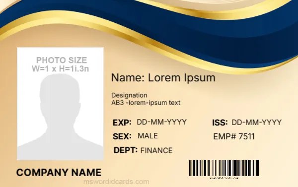 Employee ID Badge Format -EDIT