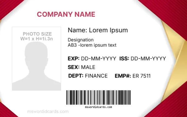 Employee ID Badge Format -EDIT