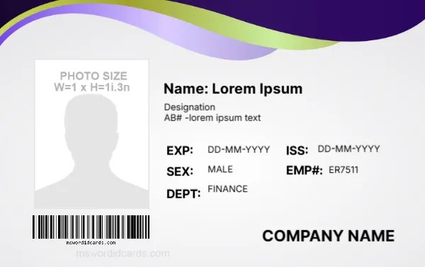 Employee ID Card Format -EDIT
