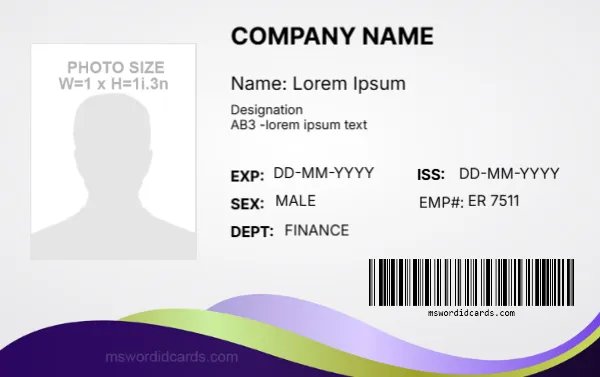 Employee ID Badge Format -EDIT