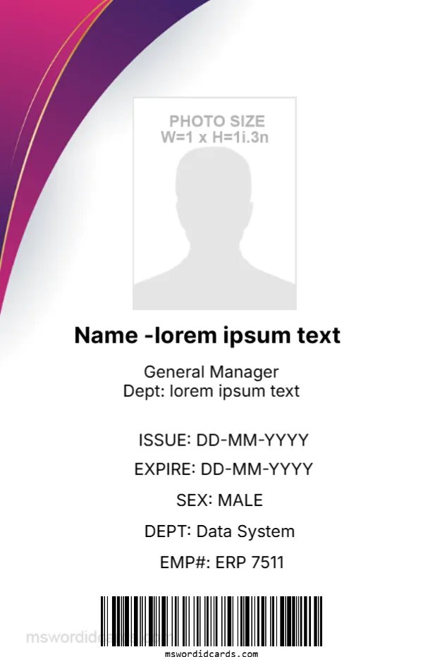 Employee ID Badge Format -EDIT