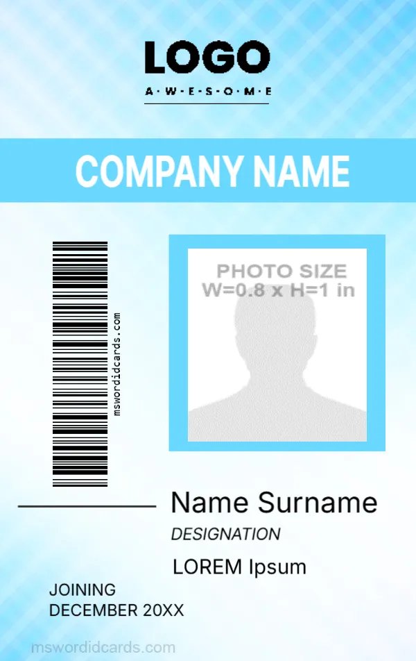 Employee ID Badge Format -EDIT