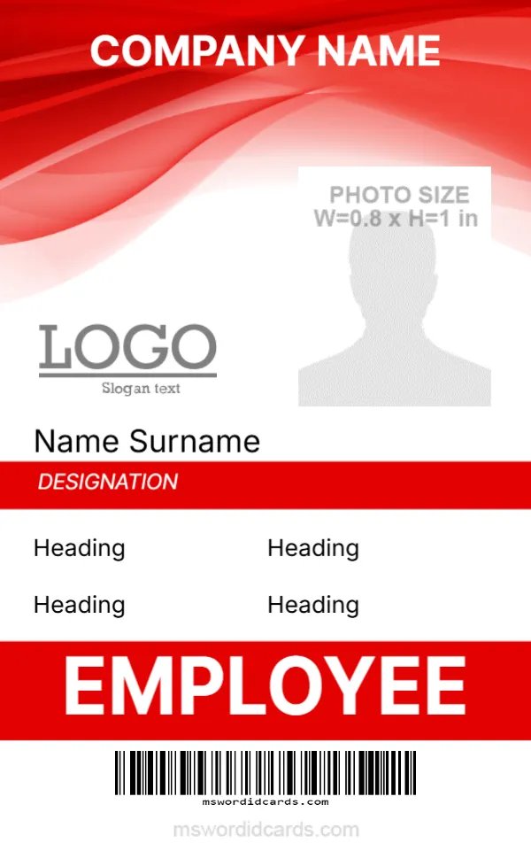 Employee ID Badge Format -EDIT