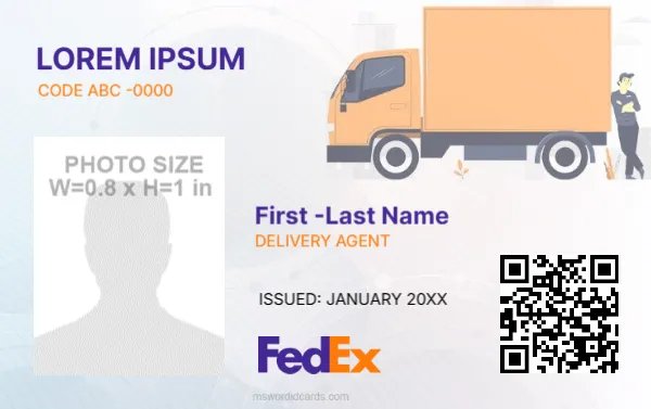 FedEx Delivery Agent ID Card -EDIT