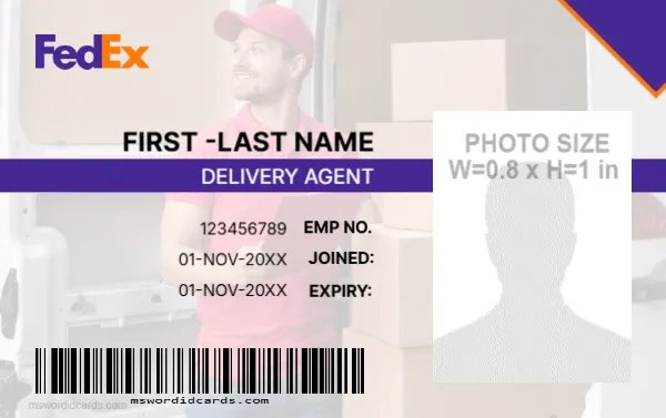 FedEx Delivery Agent ID Card -EDIT