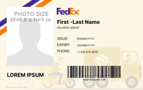 FedEx Delivery Agent ID Card -EDIT