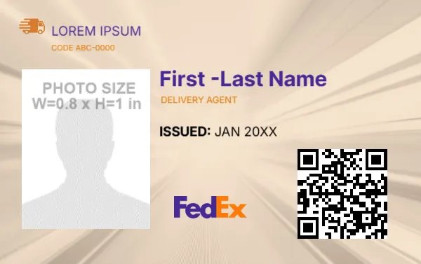 FedEx Delivery Agent ID Card -EDIT