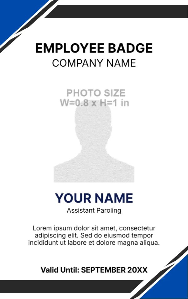Blue and White ID Badge -EDIT
