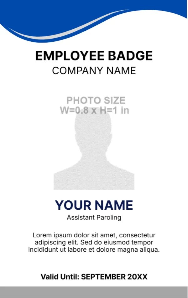Blue and White ID Badge -EDIT