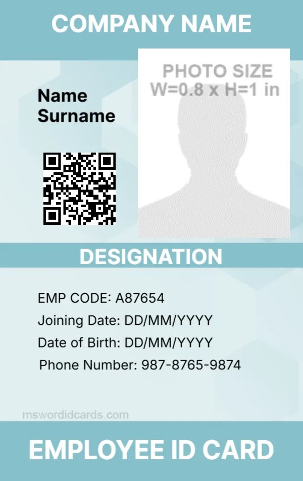 Employee ID Card Format -EDIT