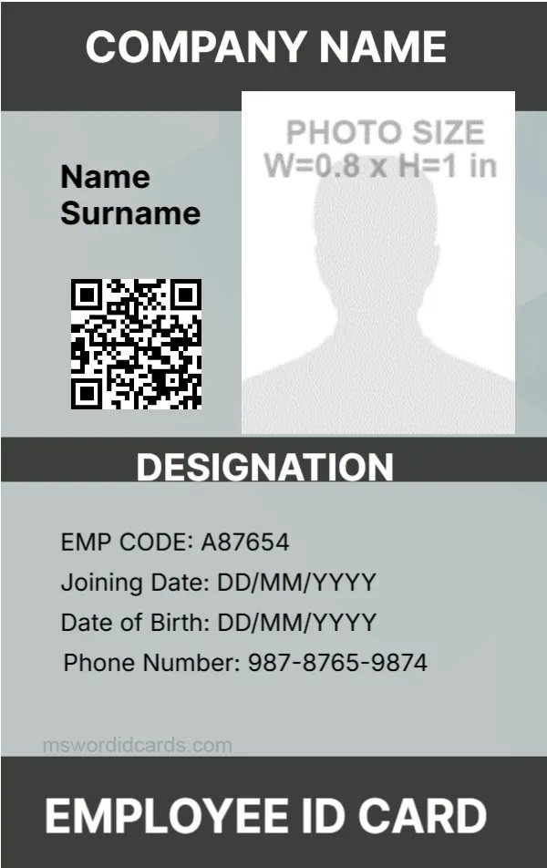 Employee ID Badge Format -EDIT