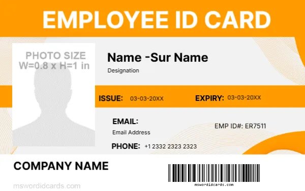 Employee ID Badge Format -EDIT