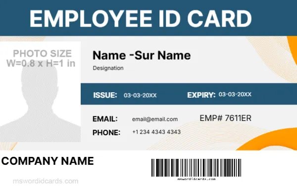 Employeee ID Badge Format -EDIT