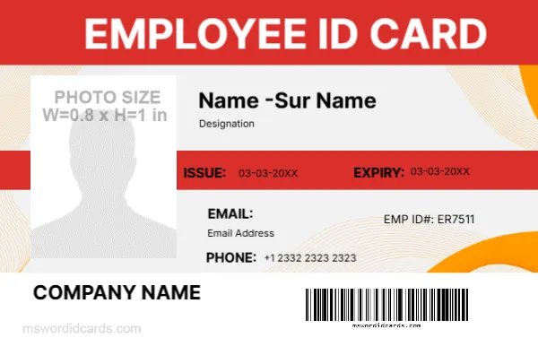 Employee ID Badge Format -EDIT