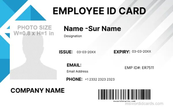 Employee ID Card Format -EDIT