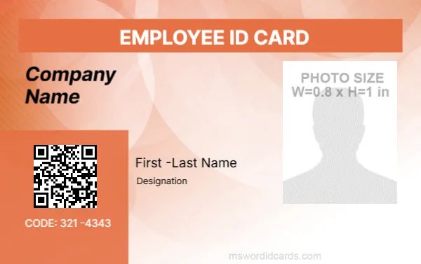 Employee ID Card Format