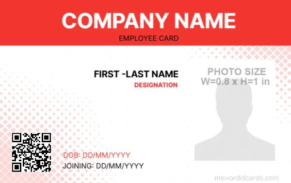 Employee ID Card Format -EDIT