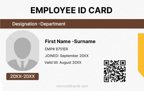 Employee ID Card Format
