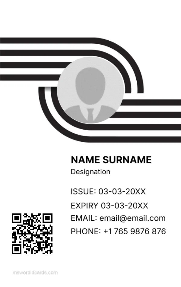Black and White ID Badge -EDIT