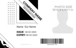 Black and White ID Card