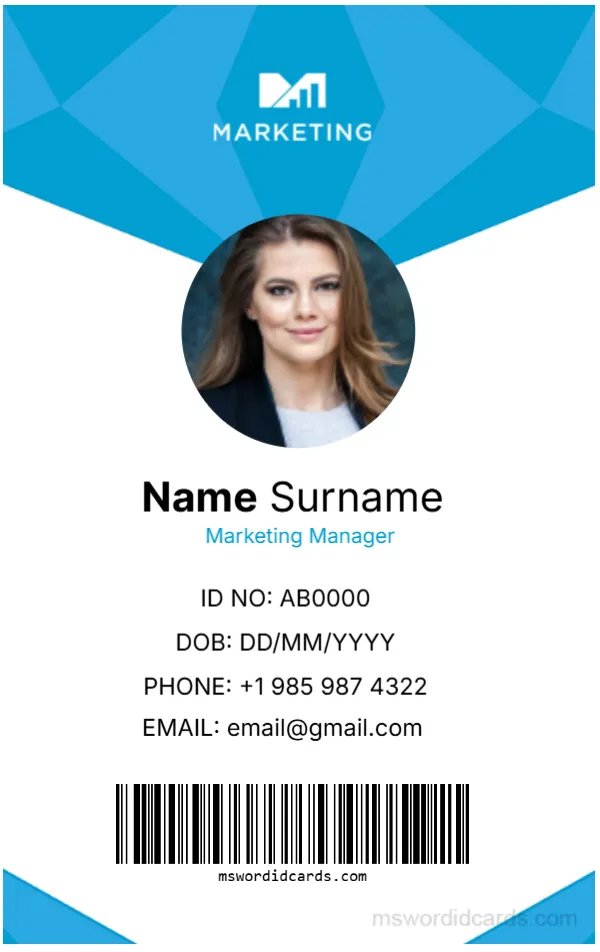 Office ID Card Template -Editor
