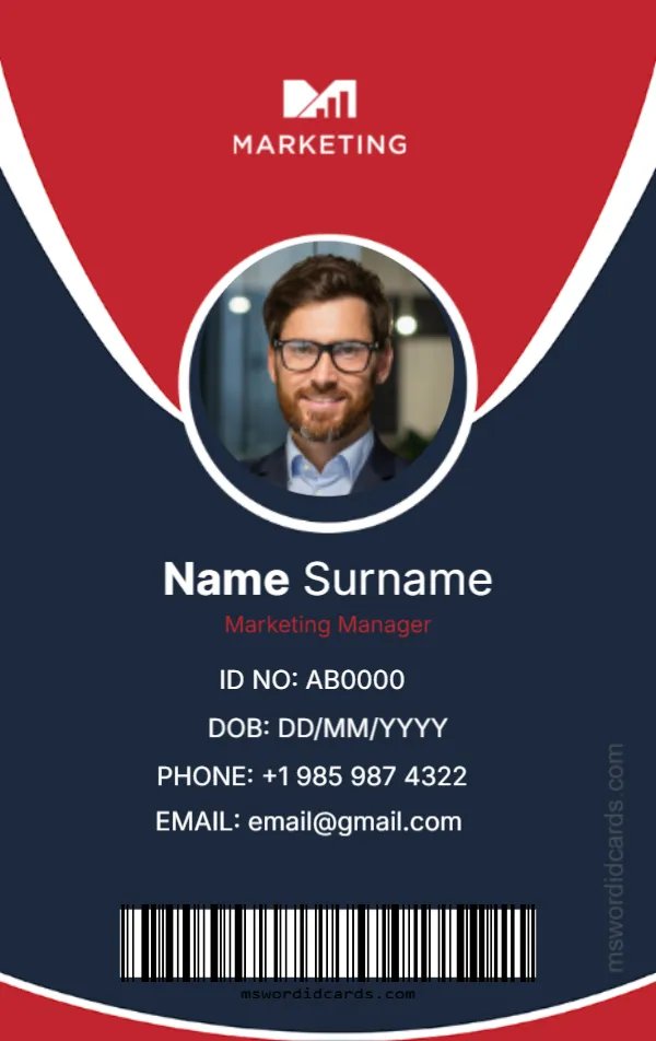 Office ID Card Template -Editor