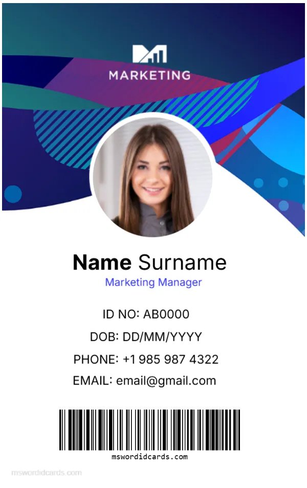 Office ID Card Template -Editor