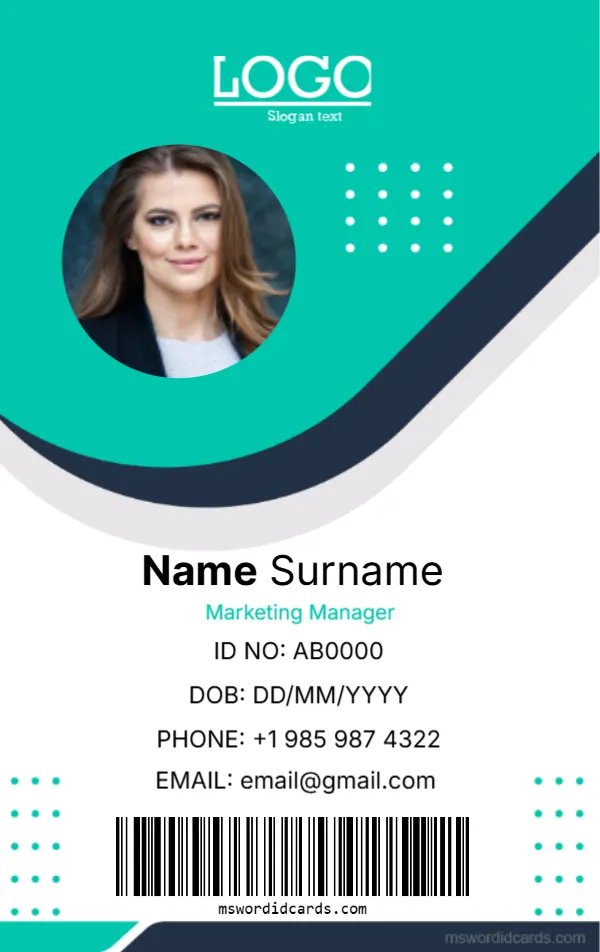 Office ID Card Template -Editor