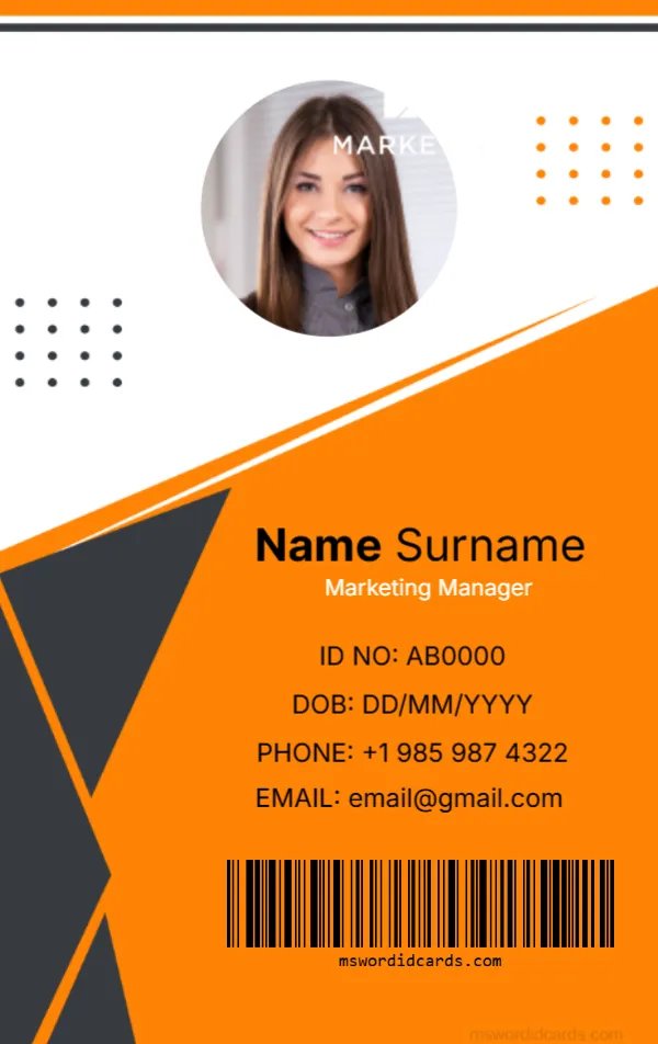 Office ID Card Template