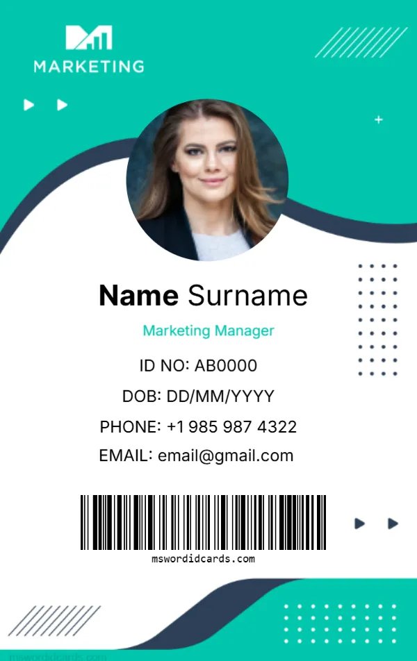 Office ID Card Template -Editor