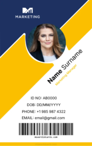 Office ID Card Template -Editor